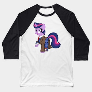 Twilight Sparkle as the 10th Doctor Baseball T-Shirt